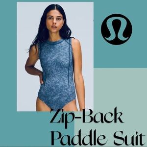 NWT Lululemon Zip-Back Paddle Suit Denim Size 12 LG